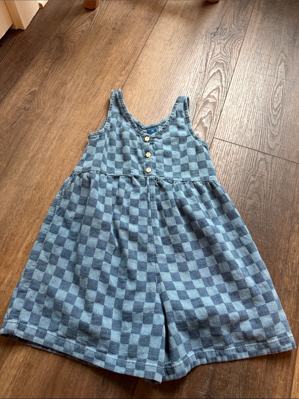Checkered Girls romper